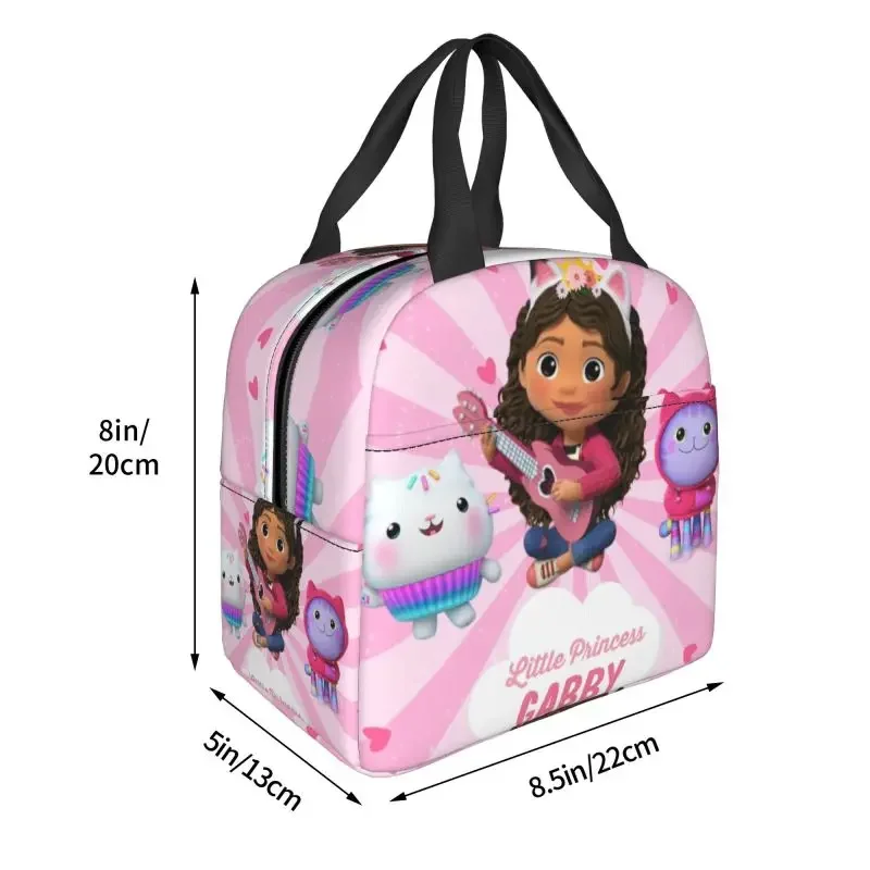 Gabby's Dollhouse Kawaii Insulated Waterproof Lunch Bag