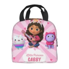 Funny Gabbys Dollhouse Insulated Lunch Bags for Camping Travel Cartoon Cats Animals Waterproof Cooler Thermal Bento Box Children Funny Gabbys Dollhouse Insulated Lunch Bags for Camping Travel Cartoon Cats Animals Waterproof Cooler Thermal Bento Box Children