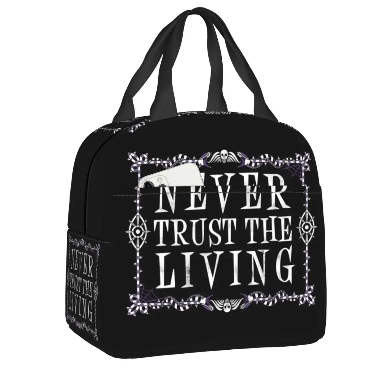 Kawaii Never Trust The Living Black Insulated Lunch Bag