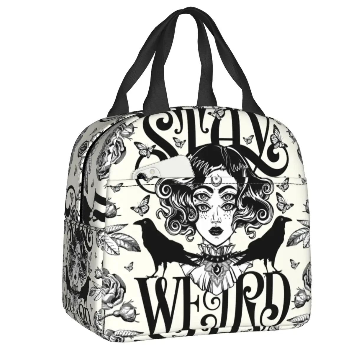 Kawaii Stay Weird By Rose And The Ravens Insulated Lunch Bag