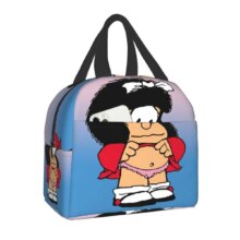 Kawaii Anime Mafalda Insulated Polyester Lunch Bag Kawaii Anime Mafalda Insulated Polyester Lunch Bag