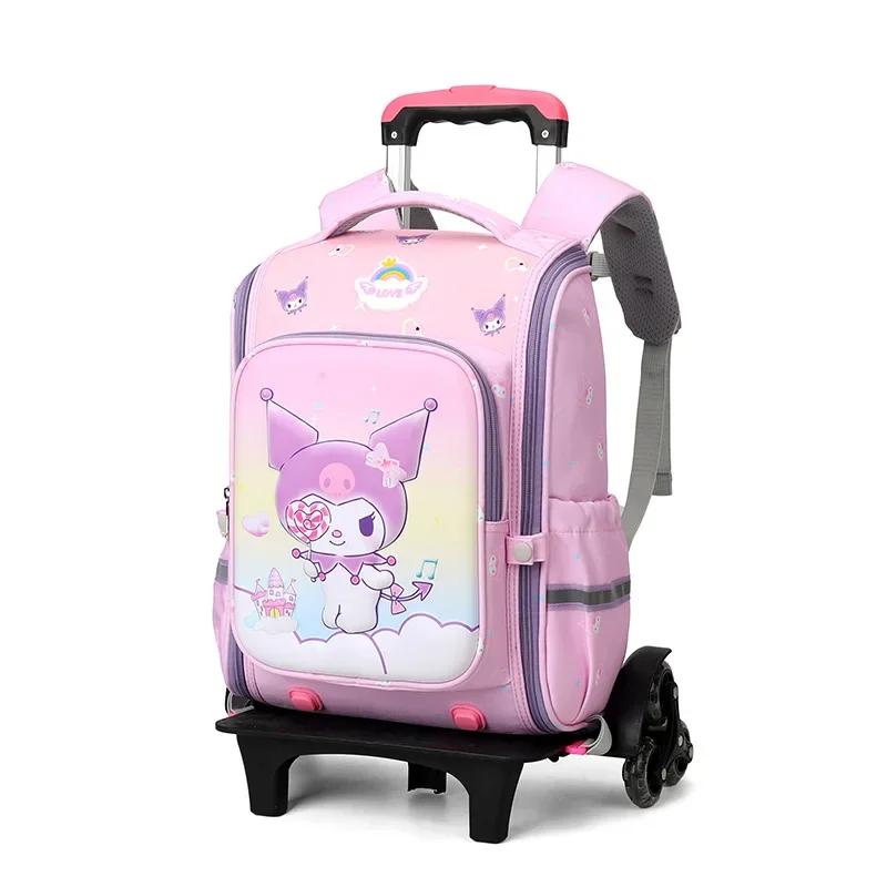 Sanrio Kuromi Kawaii Student Trolley School Bag