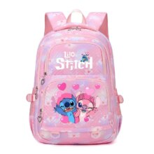 Large Capacity Stitch Backpack, Anime Printed Daypack, Lightweight Schoolbag, Casual Travel Commute Knapsack for Women and Girls Large Capacity Stitch Backpack, Anime Printed Daypack, Lightweight Schoolbag, Casual Travel Commute Knapsack for Women and Girls