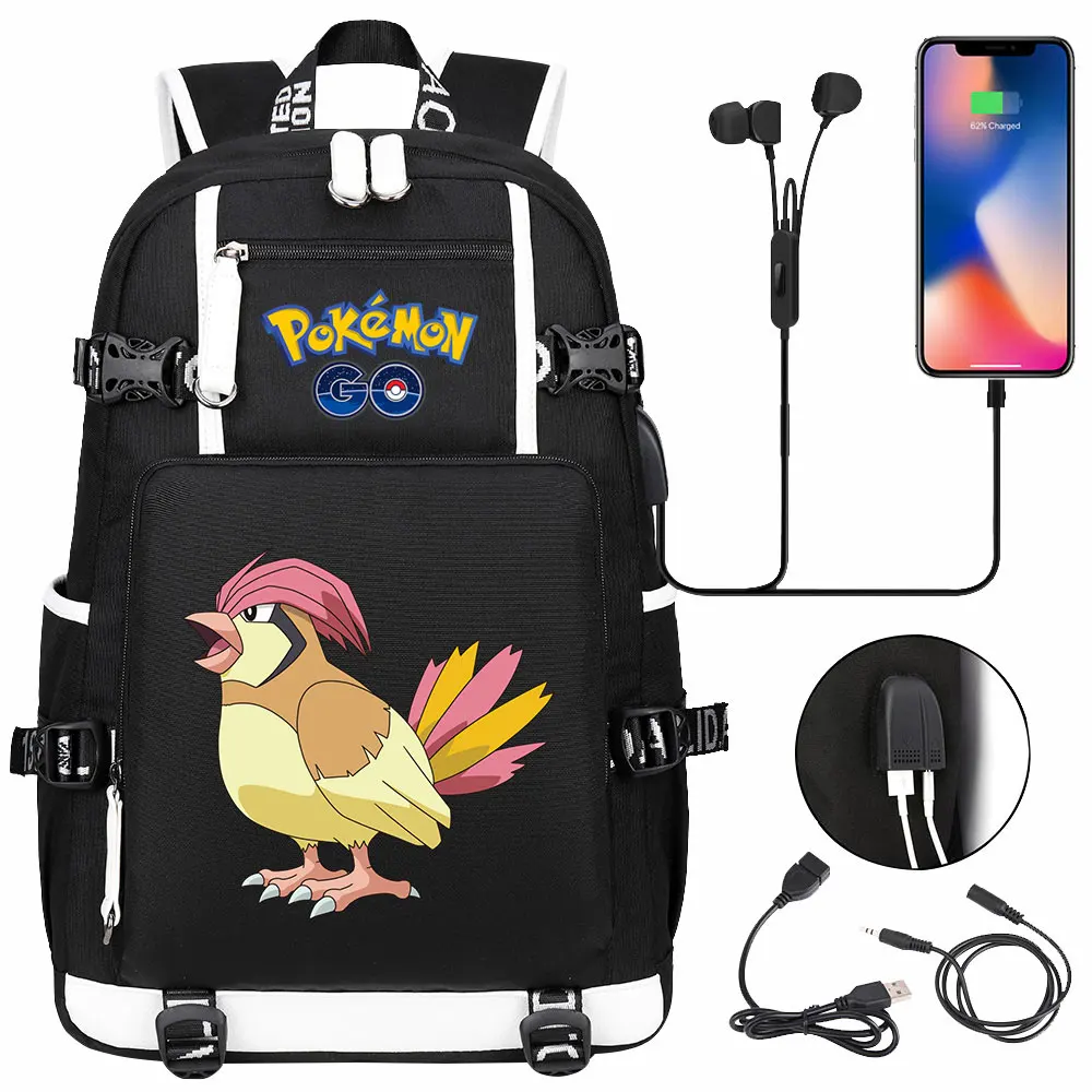 Pokemon GO Pidgeotto Kawaii USB Backpack