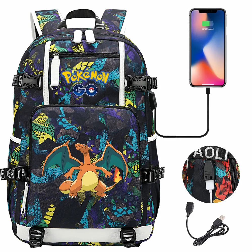 Pokemon GO Charizard Kawaii USB Backpack 