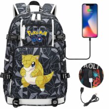Pokemon GO Sandshrew Kawaii USB Backpack Pokemon GO Sandshrew Kawaii USB Backpack