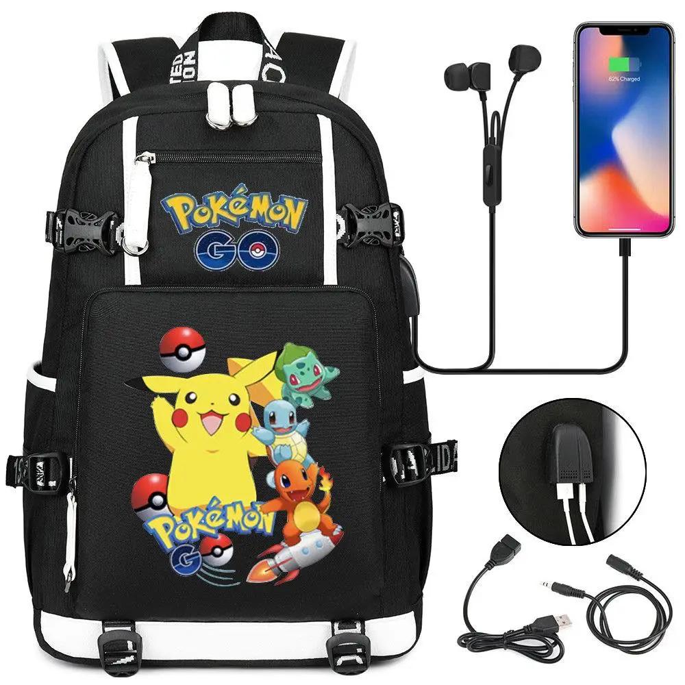 Kawaii Pokemon GO USB Backpack
