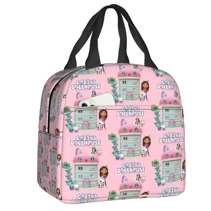 Kawaii Gabby's Dollhouse Polyester Waterproof Lunch Bag
