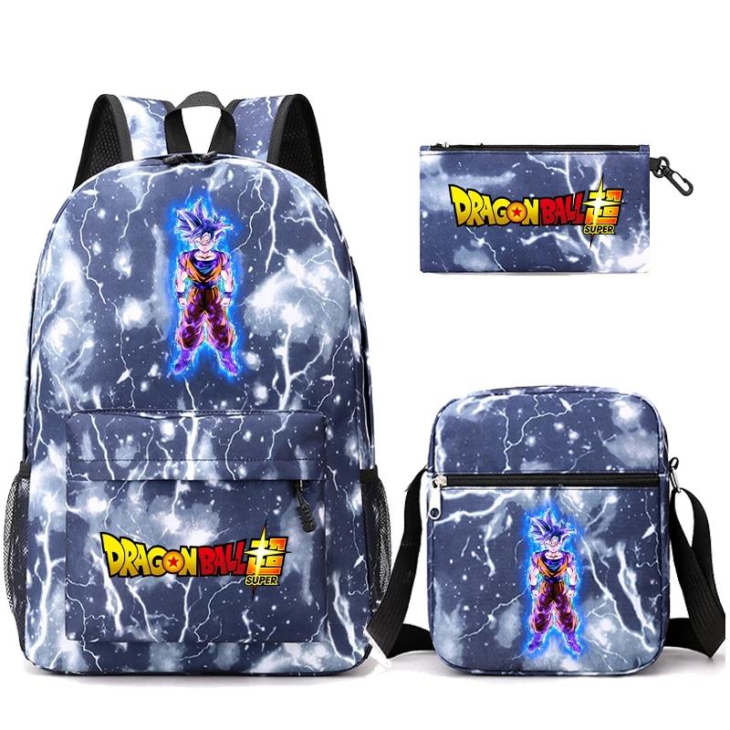 3Pcs/set Kawaii Dragon Ball Super Goku Backpack 