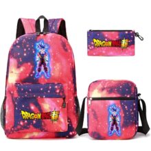 3Pcs/set Dragon Ball Printed Kawaii Backpack 3Pcs/set Dragon Ball Printed Kawaii Backpack