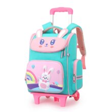Kawaii Rabbit Green Rolling Backpack Kawaii Rabbit Green Rolling Backpack