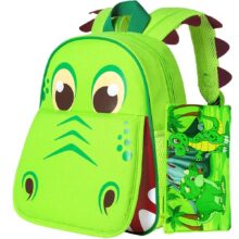 Kawaii Cartoon Dinosaur And Toddler Green Kindergarten School Bag With Pencil Case Kawaii Cartoon Dinosaur And Toddler Green Kindergarten School Bag With Pencil Case