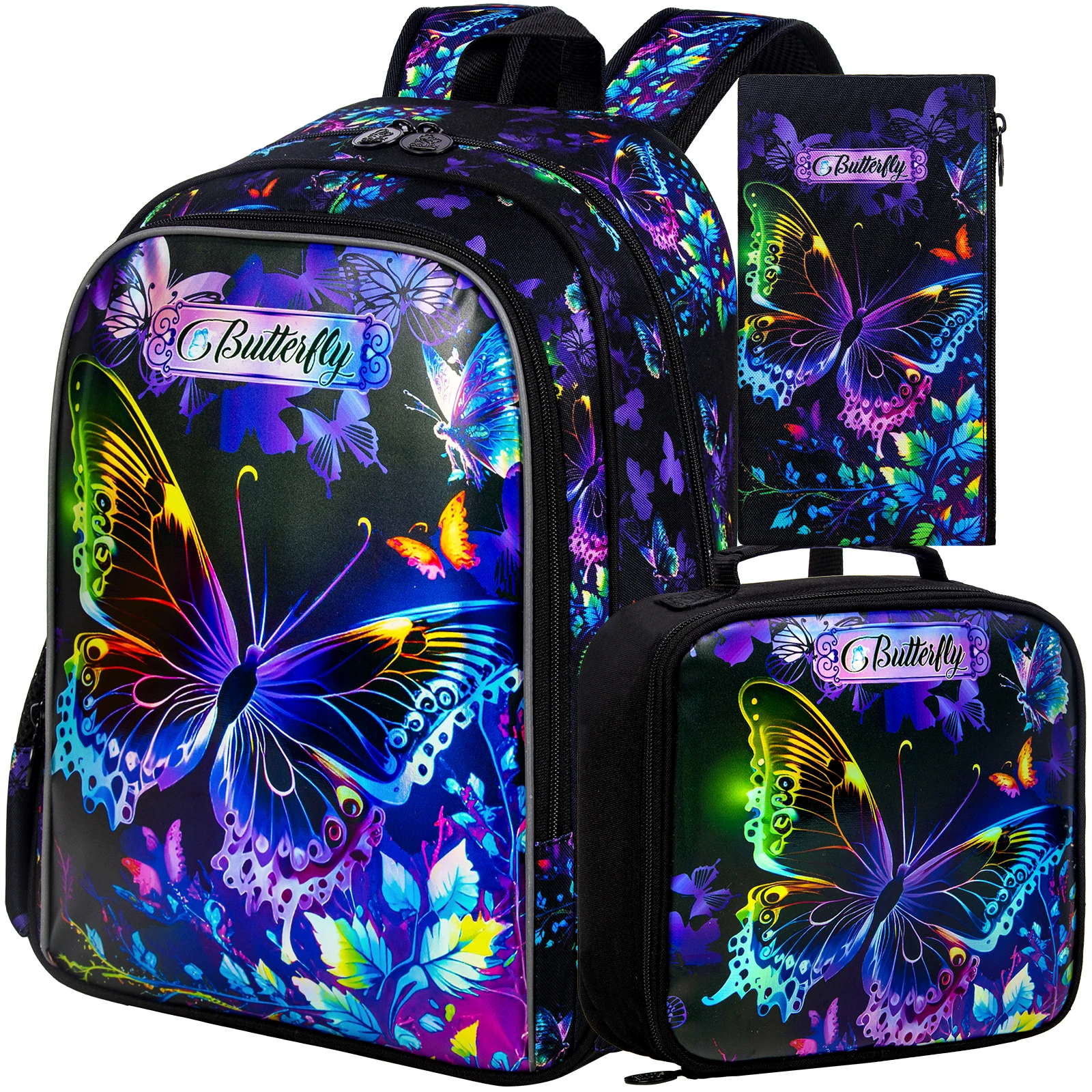 3Pcs Butterfly Kawaii Backpack