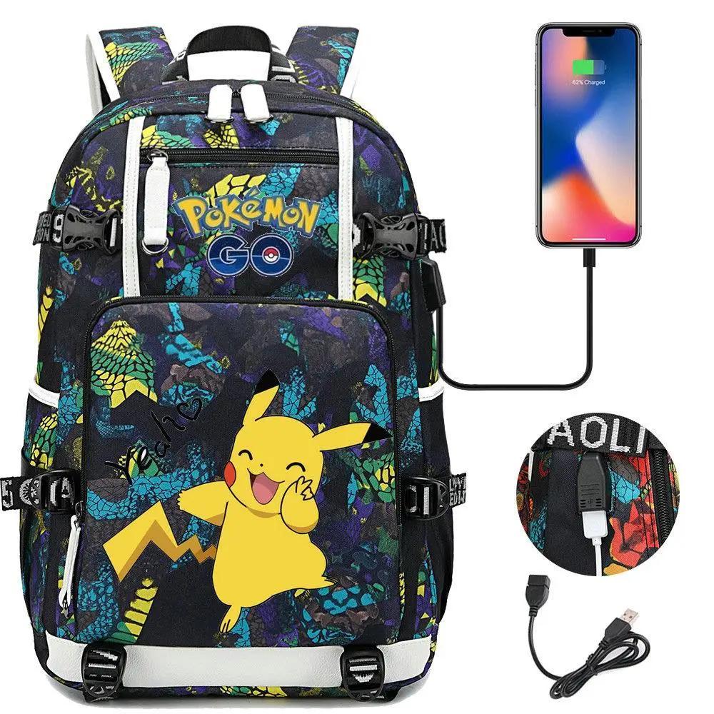 Pokemon GO Pikachu Kawaii USB Backpack