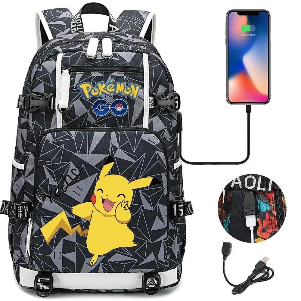 Pokemon GO Pikachu Kawaii USB Backpack