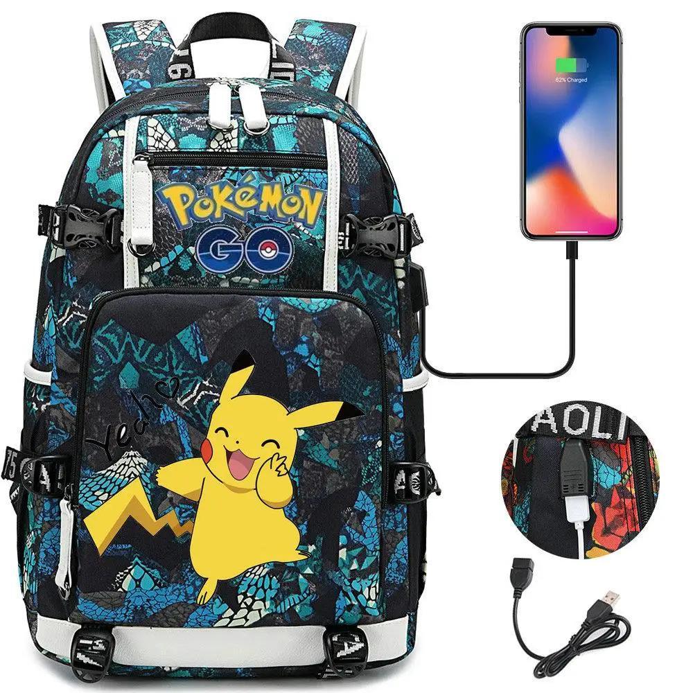 Pokemon GO Pikachu Kawaii USB Backpack