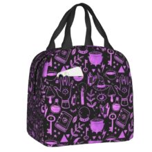 Kawaii Cauldron Witch Pattern Insulated Lunch Bag Kawaii Cauldron Witch Pattern Insulated Lunch Bag