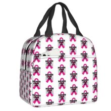 Kawaii Breast Cancer Awareness Never Give Up Ribbon Lunch Bag Kawaii Breast Cancer Awareness Never Give Up Ribbon Lunch Bag