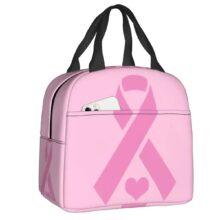 Breast Cancer Awareness Ribbon Kawaii Pink Lunch Bag Breast Cancer Awareness Ribbon Kawaii Pink Lunch Bag