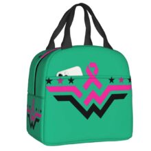 Kawaii Breast Cancer Awareness Ribbon Green Lunch Bag Kawaii Breast Cancer Awareness Ribbon Green Lunch Bag