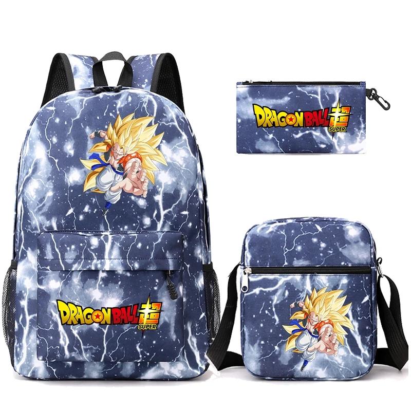 3Pcs/set Dragon Ball Super Printed Kawaii Backpack 3Pcs/set Dragon Ball Super Printed Kawaii Backpack
