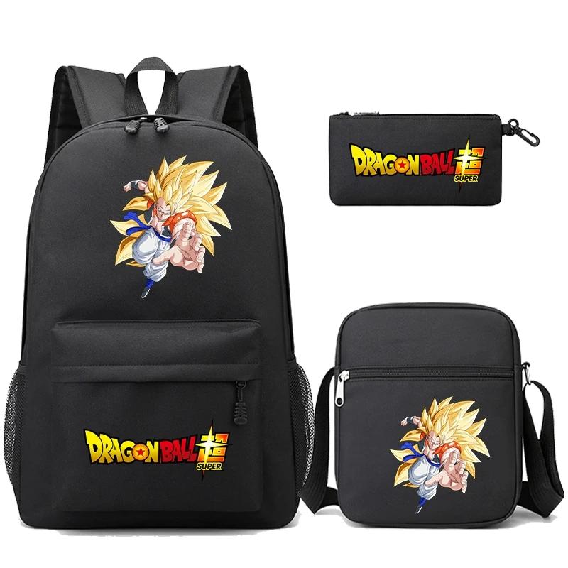 3Pcs/set Dragon Ball Super Printed Kawaii Backpack 3Pcs/set Dragon Ball Super Printed Kawaii Backpack