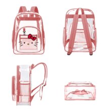 Kawaii Sanrio Hello Kitty Cartoon Outdoor Clear Backpack Waterproof Backpack Storage Bag Student Schoolbag Stationary Girl Gift Kawaii Sanrio Hello Kitty Cartoon Outdoor Clear Backpack Waterproof Backpack Storage Bag Student Schoolbag Stationary Girl Gift