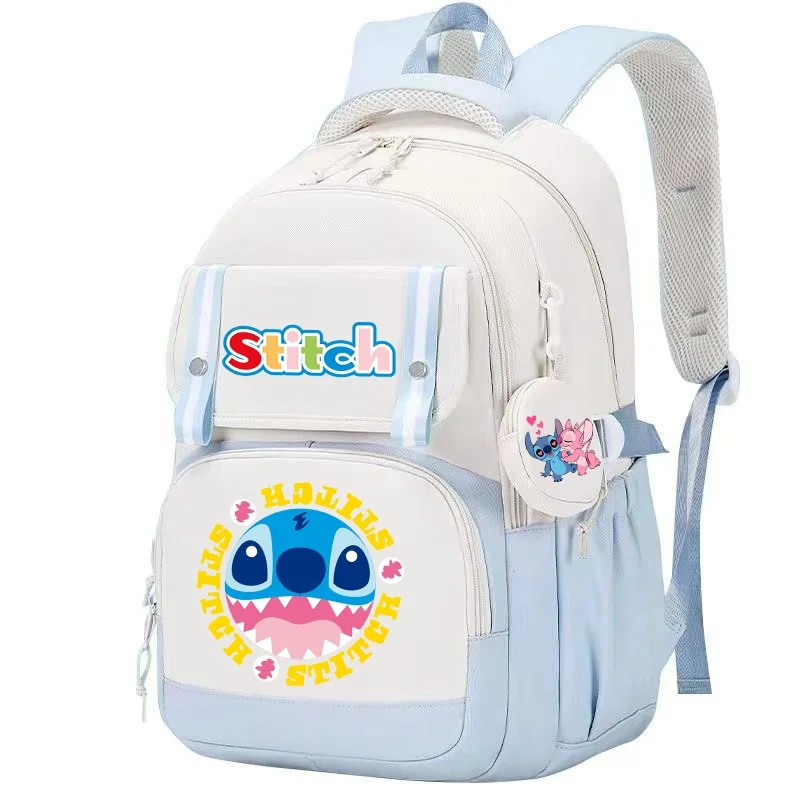 Stitch Kawaii Student Backpack With Purse
