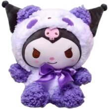 25cm Kawaii Sanrio Cartoon Kuromi Turn Into Panda Plush Toy 25cm Kawaii Sanrio Cartoon Kuromi Turn Into Panda Plush Toy