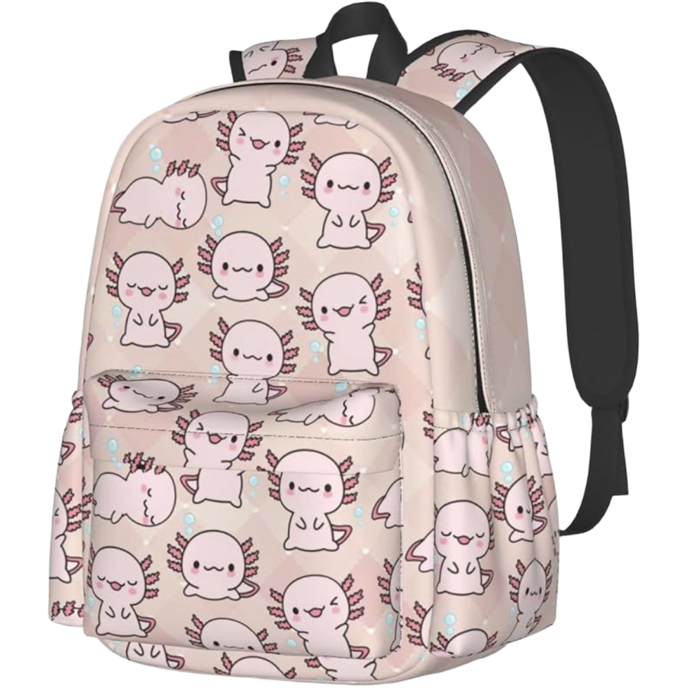 Axolotl Kawaii Student Backpack Axolotl Kawaii Student Backpack