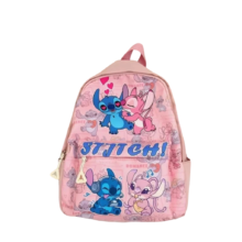 Cartoon Kawaii Stitch And Angel Printed Student Backpack Cartoon Kawaii Stitch And Angel Printed Student Backpack