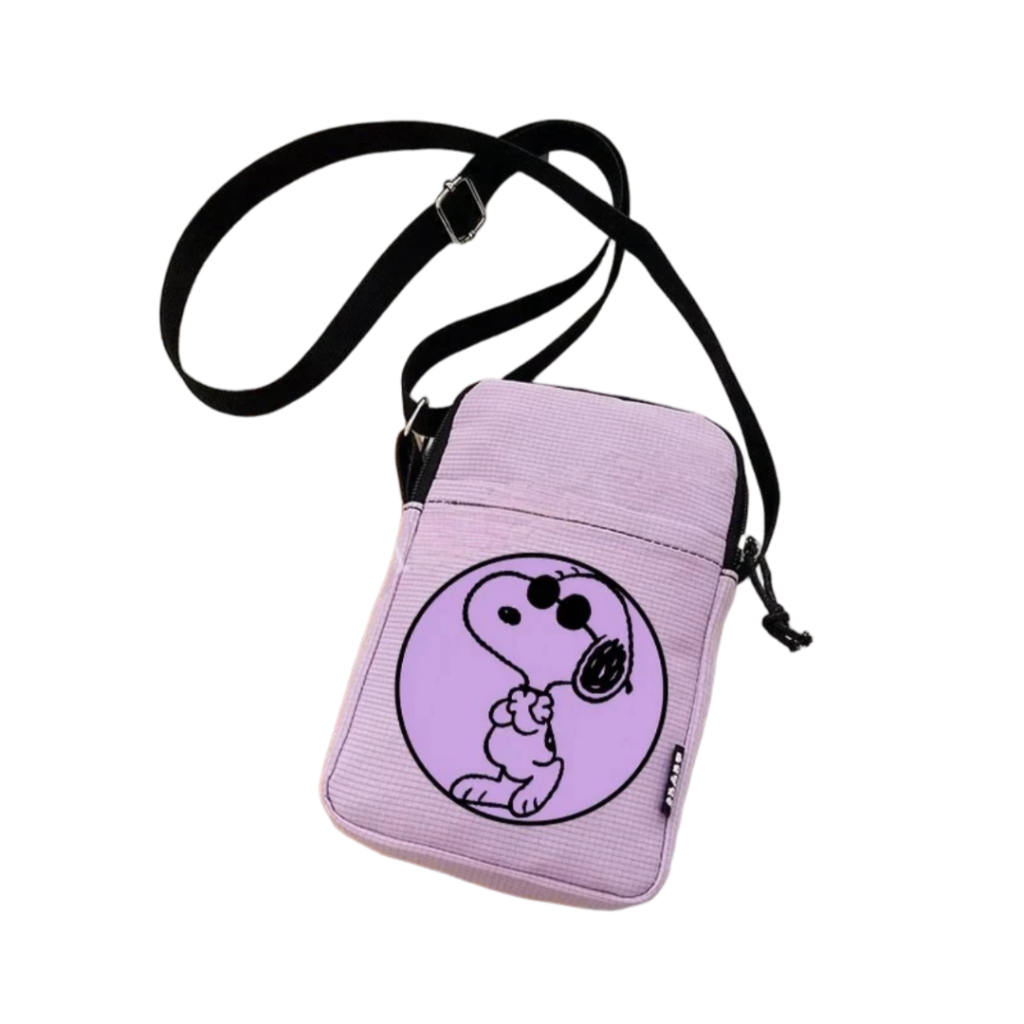 Kawaii Cartoon Snoopy Purple Crossbody Bag
