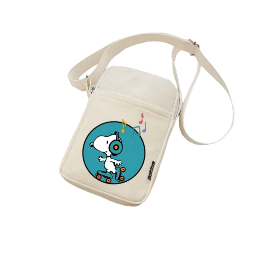 Kawaii Cartoon Snoopy With Music Crossbody Bag