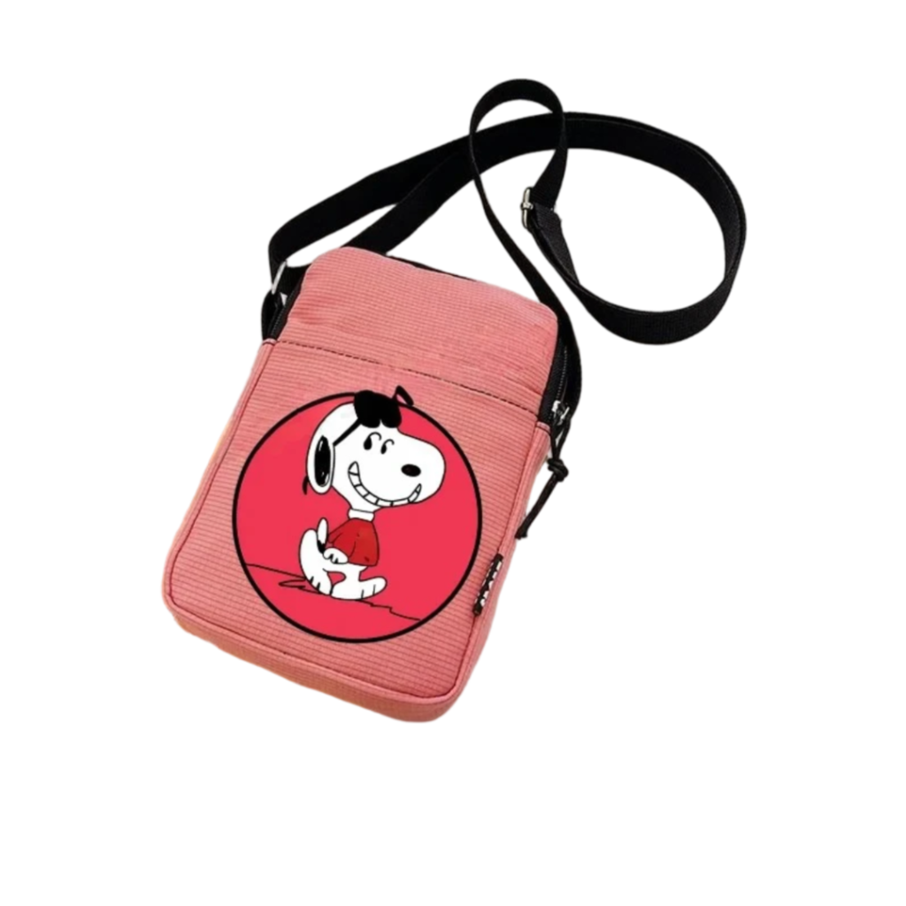 Kawaii Cartoon Snoopy Joe Cool Pink Crossbody Bag