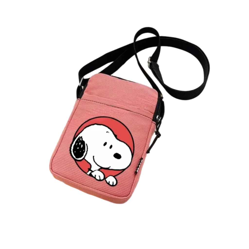 Kawaii Cartoon Snoopy Pink Crossbody Bag Kawaii Cartoon Snoopy Pink Crossbody Bag