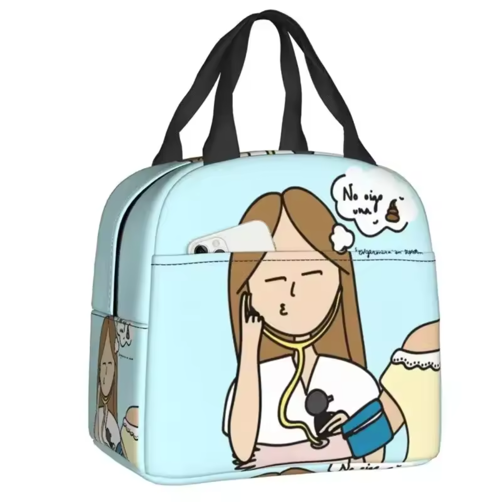 Kawaii Enfermera En Apuros Doctor Nurse Insulated Lunch Bag