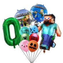 Kawaii Minecraft Number Party Balloon Set Kawaii Minecraft Number Party Balloon Set