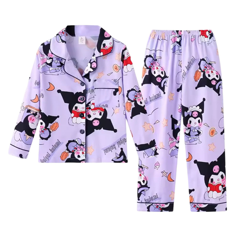 Kawaii Cartoon Sanrio Kuromi Pajama Set