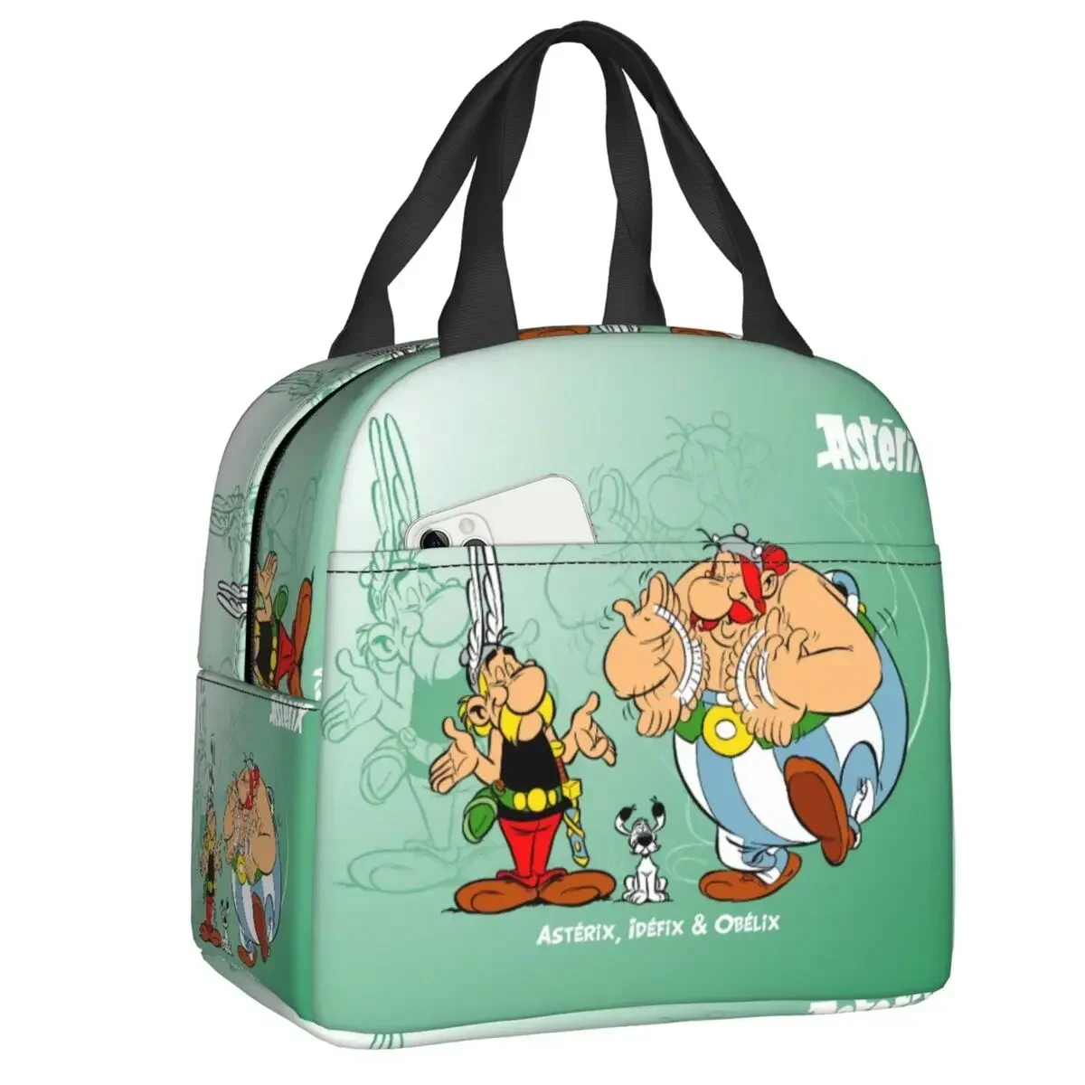 Cartoon Kawaii Asterix Obelix And Asterix With Dogmatix Lunch Bag