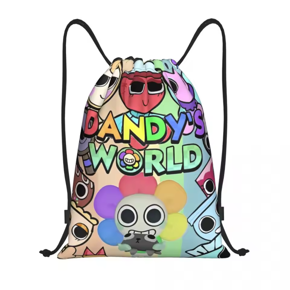 Cartoon Dandy's World Character Kawaii Drawstring Backpack