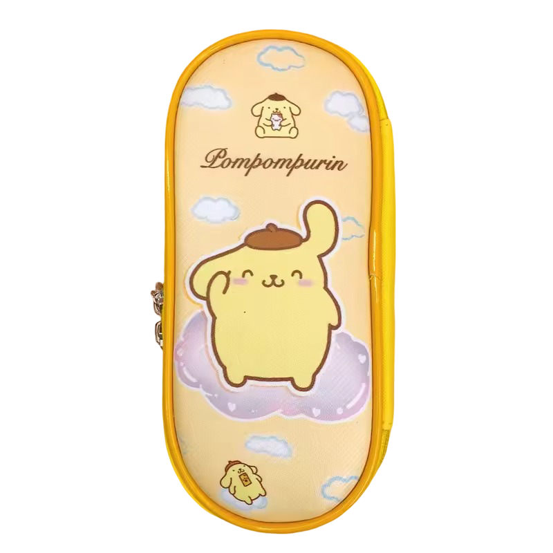 Kawaii Sanrio Pompompurin Double Zipper Pencil Case Kawaii Sanrio Pompompurin Double Zipper Pencil Case