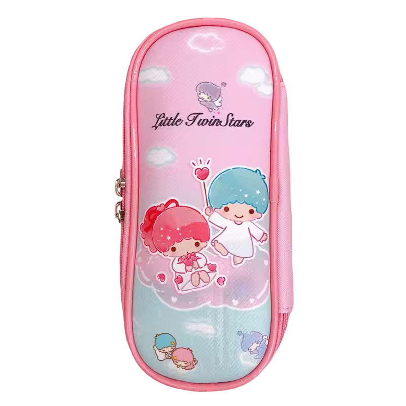 Kawaii Sanrio Little Twin Stars Double Zipper Pencil Case