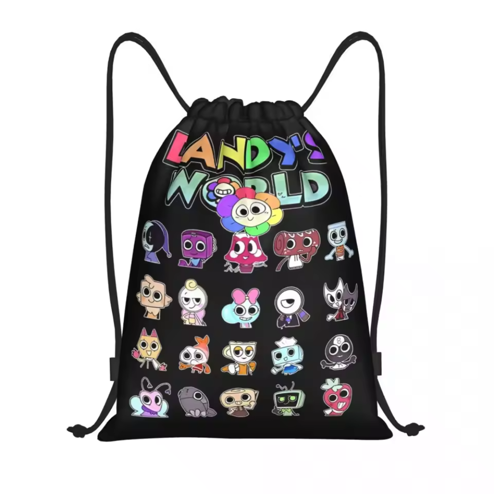 Anime Kawaii Dandy's World Character Drawstring Backpack