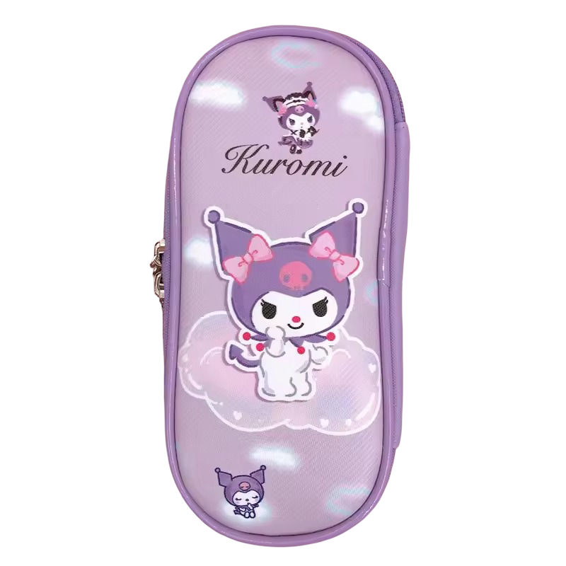 Kawaii Sanrio Kuromi Double Zipper Pencil Case
