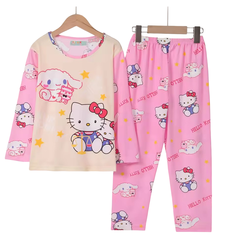 Kawaii Cartoon Sanrio Hello Kitty Pajama Set
