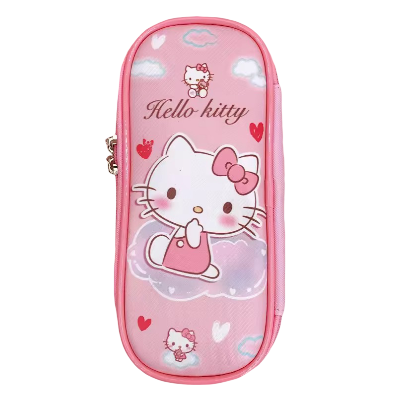 Kawaii Sanrio Hello Kitty Double Zipper Pencil Case Kawaii Sanrio Hello Kitty Double Zipper Pencil Case