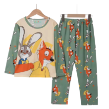 Kawaii Cartoon Zootopia Nick Wilde And Judy Hopps Pajama Set Kawaii Cartoon Zootopia Nick Wilde And Judy Hopps Pajama Set