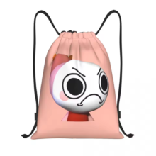 Kawaii Cartoon Dandy’s World Shrimpo Drawstring Backpack Kawaii Cartoon Dandy's World Shrimpo Drawstring Backpack