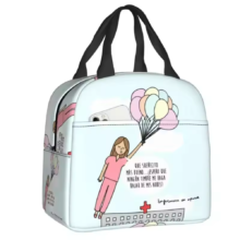 Enfermera En Apuros Doctor Nurse Kawaii Insulated Lunch Bag Enfermera En Apuros Doctor Nurse Kawaii Insulated Lunch Bag