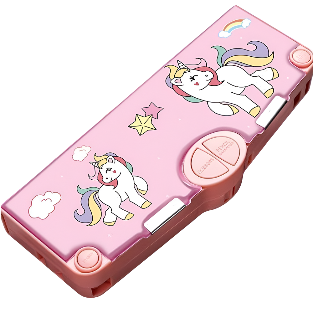 Kawaii Unicorn Plastic Pencil Case